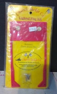 Church Tackle Co. Lighted Stationary Planer Board Flag Kit 1 Red 1 Green fishing
