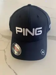 Ping Golf Flex Fit Hat/Cap Blue With White Lettering S/M Play Your Best New