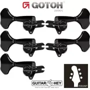 NEW Gotoh GB350 RES-O-LITE Aluminum Bass 5-String Tuning Keys L2+R3 Set - BLACK