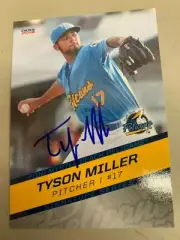 Tyson Miller 2018 Myrtle Beach Pelicans Signed Team Card