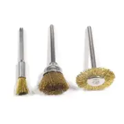 10 Pieces Wire Wheel Brush Set 3mm Shank Perfect For Detailed Crafting