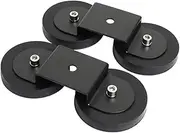 Exzeit Strong Magnet Base for Led Work Light Light bar，Powerful Magnetic Mounting Bracket with Protecting Rubber for Off Road Driving Lighting (Two PCS)