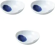 Set of 3, Two-Color Round Crest with Small Oval Crest (8 x 7.5 x 2 cm (50cc) | Set of 3 Arita-yaki Setomonohonpo