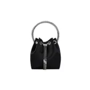 [Jimmy Choo] Jimmy Choo-Black Satin Bon Bon Handbag-Donna OS OS