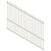 ProtectorAl 1201 - 2400 x 1800mm Paperbark Raked 16-30º Loop And Spear Top Pool Fence Panel