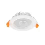 Motion 10W 3000K LED Downlight Kit with PIR Sensor - 90mm White