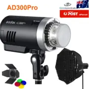 Godox AD300Pro 300Ws TTL HSS Outdoor Flash + BD-10 Barndoor + AD-S60S Softbox