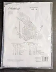 Herrschners Spring Bunny Towel Pair For Cross Stitch Embroidery OOP
