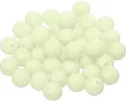 uxcell Fishing Beads Glow Soft Plastic Fishing Bait Eggs Lure Rigs Accessories, 12 mm Fit for Saltwater Freshwater - Round (500 Pack, Natural Color)
