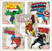 25 Marvel Classic Stickers, Assorted, 2.5" x 2.5" each, Party Favors