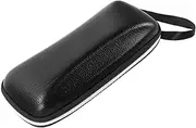 [OATIPHO] Elegant Pink Leather Glasses Case Zipper for Eyeglasses Sunglasses Compact