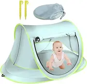 Ruaizel Anti-UV Beach Tent, Baby Pop Up Tent, Foldable Portable Marine Tent for Camping, UPF 50+ Sun Protection with Pop Up System for Easy Use (Blue, Standard)