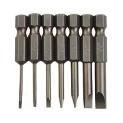 7X/Set 50mm Flat Head Slotted Tip Magnetic Screwdrivers Bits 1.6-6.0mm AU Stock