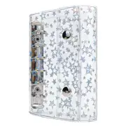 A7 Budget Binder Cover Clear PVC 6 Binder Glitter Star Refillable Notebook2881