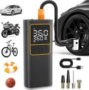 Tyre Inflator Portable Air Compressor, Cordless 7000mAh Air Pump 145PSI with 5-M