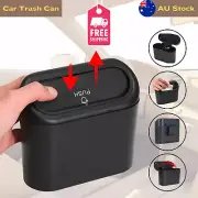 Car Trash Bin Can with Lid Car Rubbish Door Bin Small Home Dustbin Waste Garbage