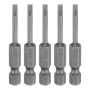 5pcs SL3 Magnetic Slotted Screwdriver Bits 3mm Flat Head Screwdriver Bit 2"