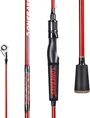 [One Bass] Fishing Rods,IM7 Graphite Spinning Rod & Casting Rod, 2 Pc Strong Quality Baitcasting Rod with Super Polymer Handle