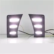 Fog Light Car LED DRL Daylights For Sequoia 2023 Yellow Turn Signal Daytime Running Light 12v Auto Foglamp