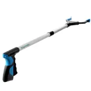 32" Foldable Grabber Reacher Tool for Litter and Trash Pickup (Blue)