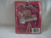 GINGER COOKIE CHRISTMAS HOLIDAY WIND CHIMES COUNT CROSS STITCH KIT DIMENSIONS