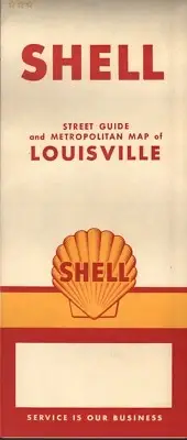 1961 Shell Road Map: Louisiana NOS