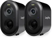 2K Security Wireless Camera,Battery Powered WiFi Surveillance Camera for Home Security System with Alarm & Spotlight,Motion Detection,Color Night Vision,2-Way Talk