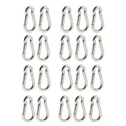 316 Stainless Steel Carabiner Heavy Duty Marine Grade, 100 mm 4 inch, 20pcs,Spring Clip Ring Snap Hooks Lock Camping Large Durable Climbing Holder