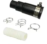 Dishwasher Drain Hose Adapter Compatible with Insinkerator Garbage Disposals, Dishwasher Hose Connector Include 1 Inlet Connector, 1 Hose Clamp and 3 Spring Clamps (1 Set)