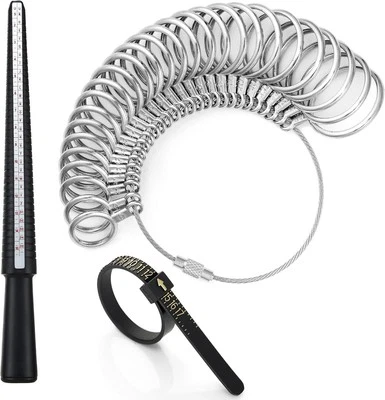 Bflaae Ring Sizer Measuring Tool Kit, Plastic Mandrel, Reusable Finger...
