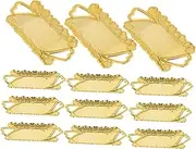 Cabilock Gold Mini Tray Snack Serving Candy Plate Fruit Tray Pp Easy to Clean Home Decor