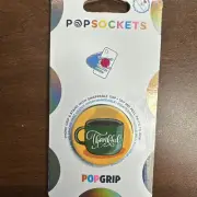 Popsocket Morning Mantra Thankful Coffee Cup Green Swappable PopGrip Stand