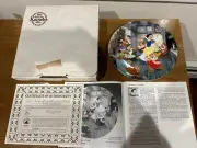 DANCE OF SNOW WHITE AND THE SEVEN DWARFS Disney Knowles Collector Plate box COA