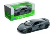 Welly 1:24 W/B McLaren 675LT Coupe Gray Color Diecast Car Model 24089 Gray