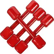 NULYLU 4pcs Wooden Dumbbell for Durable Exercise for Kindergarten Fitness Activities Promotes Physical Play and Imagination