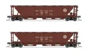 Broadway Limited 7251 N Scale PRR H32 Hopper 2Pk B