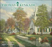 Thomas Kinkade Studios 2025 Deluxe Wall Calendar with Scripture by Thomas Kinkad