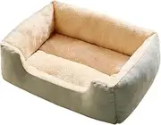 Bed Pet，Pet Bed Sofa Cat Beds Dog Sofa Soft Pet Square Plush Kennel Warm Thickened Cat Bed Washable Plush Medium Small Dog Bed House Pet SuppliesGreen,75 * 55cm