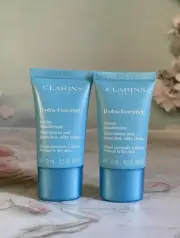 LOT OF 2 Clarins Hydra Essentiel Silky Moisture Cream Normal to Dry Skin .5oz ea