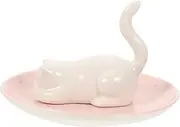 Holibanna Style Ceramic Kitten Jewelry Dish Trinket Storage Tray Earring Plate Jewelry Organizer
