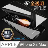 在飛比找PChome24h購物優惠-iPhone Xs Max 6.5吋 全透明鋼化玻璃膜