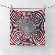 Mesmerizing Optical Illusion Face Towel Elevate Your Skincare Routine with Style