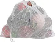 Mesh Equipment Bag - 32" x 36" and 24" x 36" - Adjustable, Sliding Drawstring Cord Closure. Perfect mesh Bag for Parent or Coach, Making it Easy to Transport and Keeping Your Sporting Gear Organized.