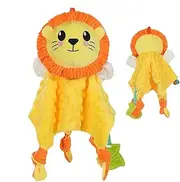 Baby Animal Blanket,Cute Lion Bunny Stuffed Animal Soothing Towel - Interactive Baby Sleeping Soother, Baby Lovey Blanket for Sleeping and Relaxing
