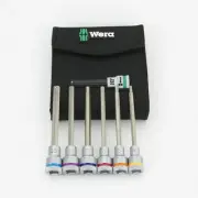 Wera 004210 Zyklop Hex Metric Bit Socket Set Long - 1/2" Drive with Holding Func