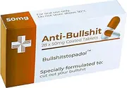Funny Joke Pill Box Prank Gag Gifts for Men Funny Valentines Gifts for Him Secret Santa Novelty Stocking Filler Birthday Gifts for Women Rude Silly Presents for Boyfriend Dad (Anti-B*llsh*t)