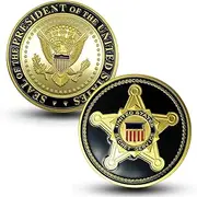 Rumkou US Secret Service Challenge Coin - Counter Assault Team - 1.57 inch x 0.12 inch, 1.4 oz, Bronze, Uncertified/Seller Graded