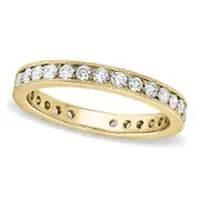 0.75 CT. T.W. Certified Natural Diamond Eternity Wedding Band in Solid 18K Gold (G/SI2)