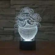 Creative Colorful 3D LED Decorative Night Light with Touch Button