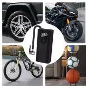Portable Car Tire Inflator Air Compressor with Gauge and Multiple Nozzles